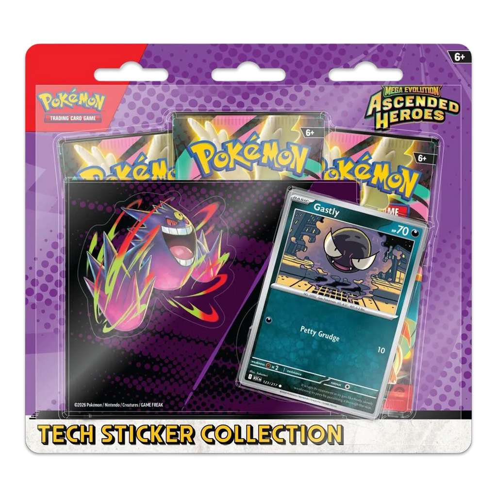 Pokemon - Mega Evolution: Ascended Heroes (Gastly) Tech Sticker Collection