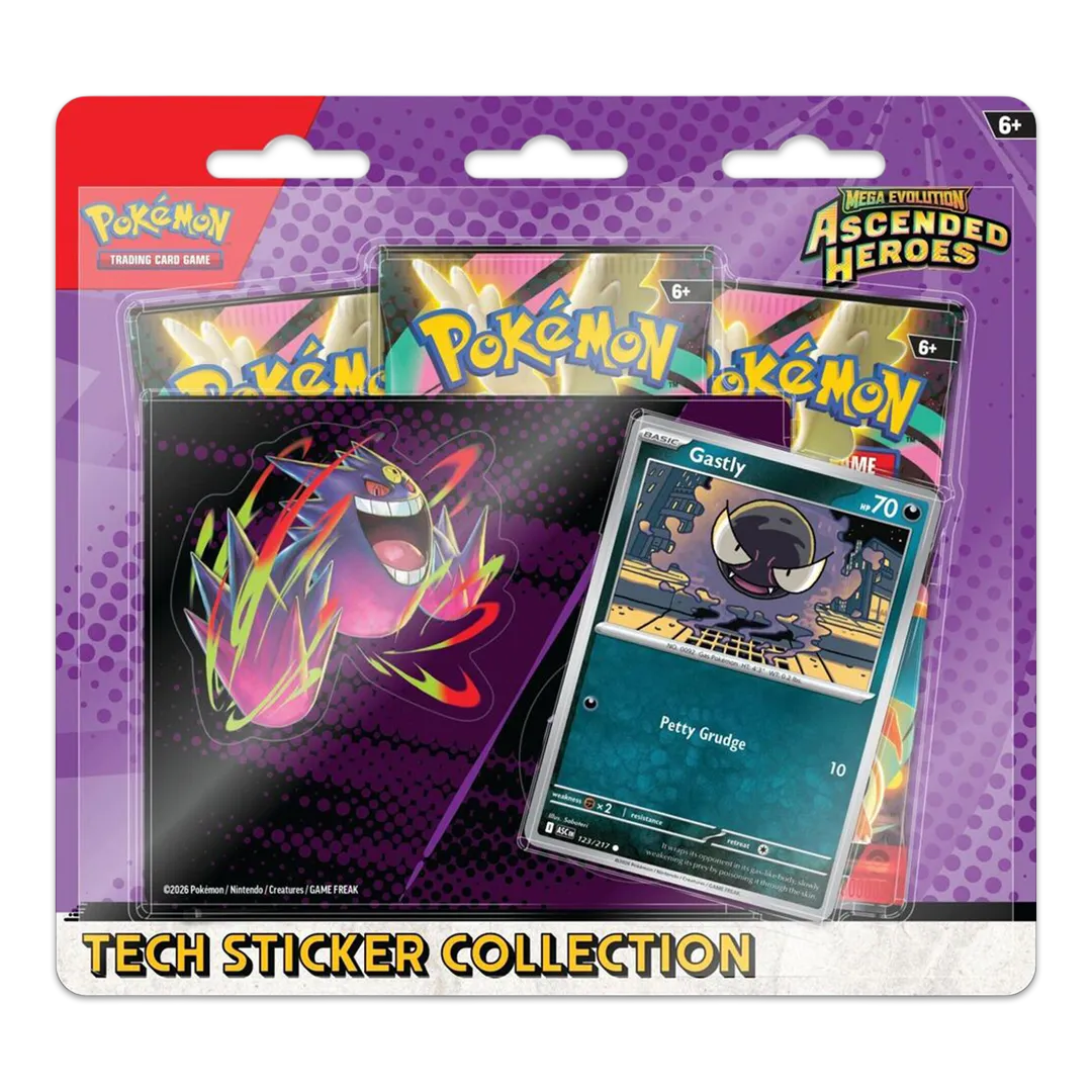 Pokemon - Mega Evolution: Ascended Heroes (Gastly) Tech Sticker Collection